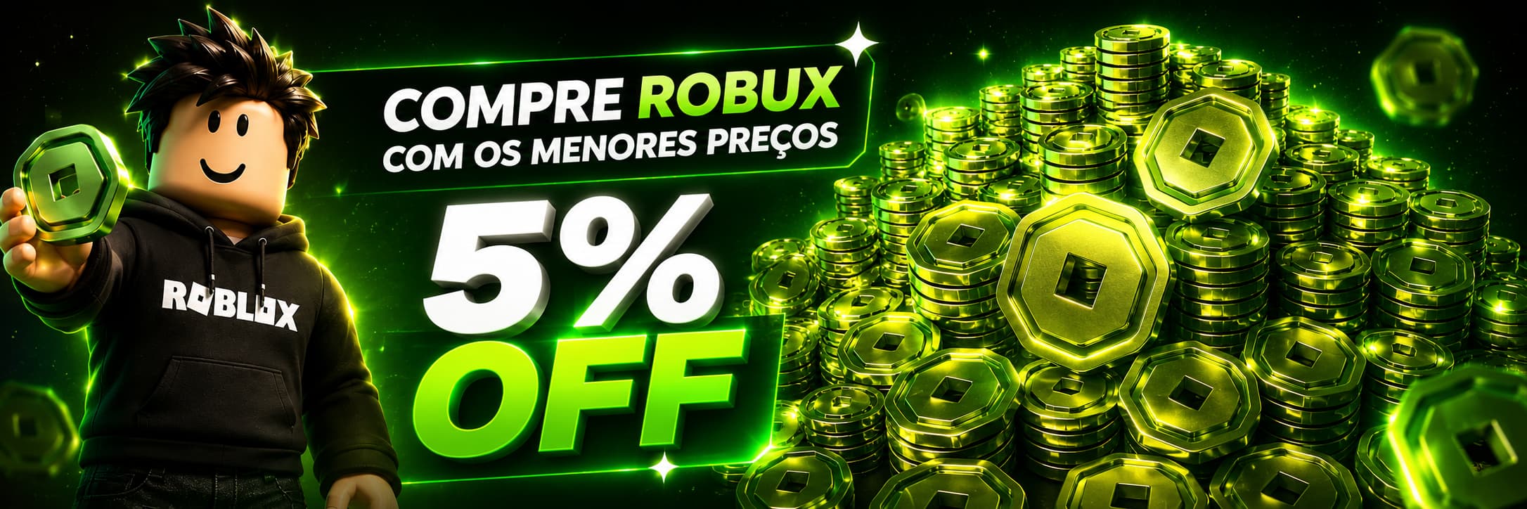 Roblox — Compre Robux com 5% OFF e os melhores preços