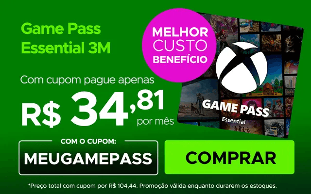 Game Pass Essential 3M — R$ 34,81 por mês